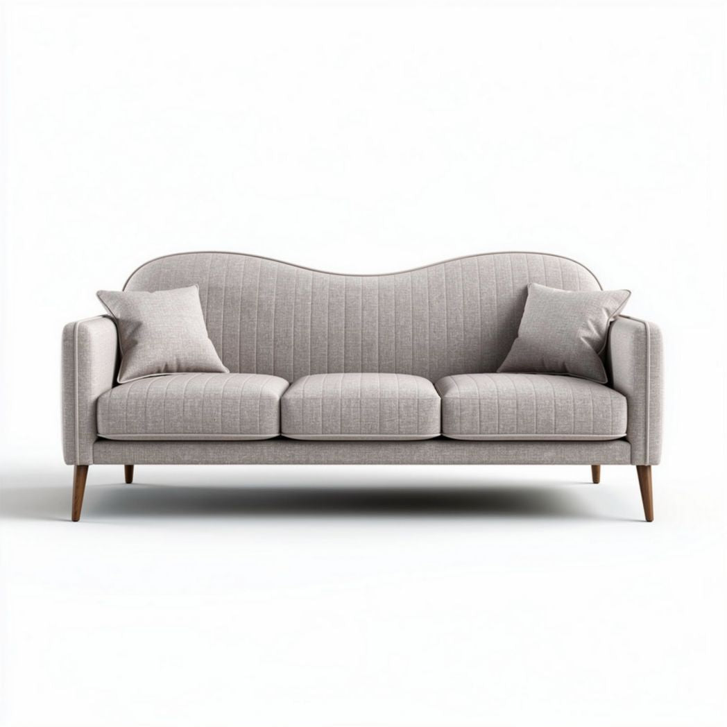 Sofa z tkaniny w kolorze szarym o rozmiarze 200 x 90 x 80cm