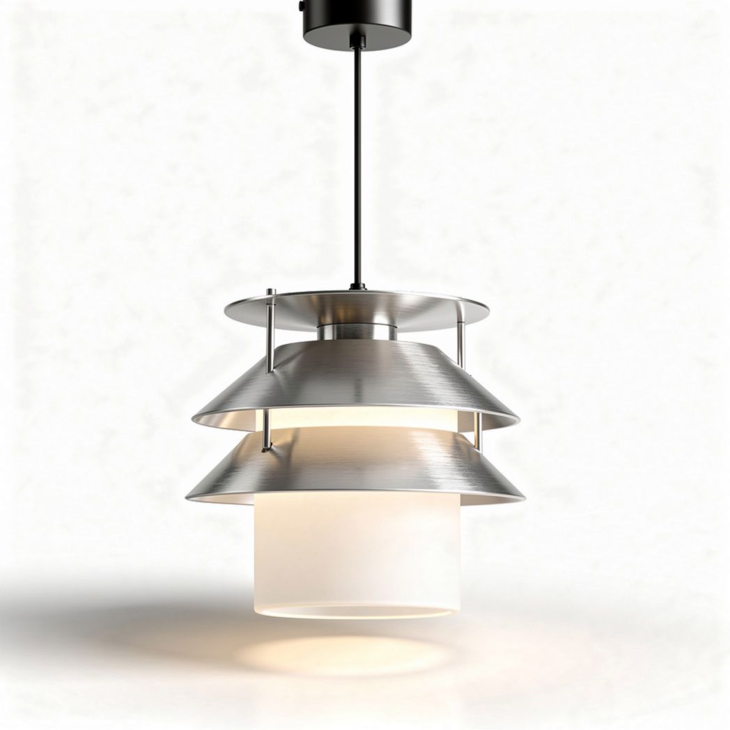 Lampa wisząca z metalowymi kloszami w kolorze srebrnym 20 x 20 x 30cm