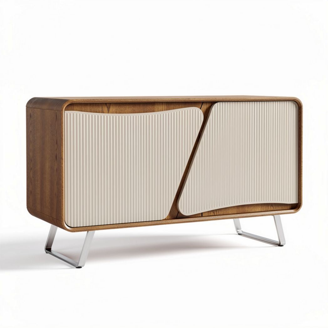 Szafka RTV w stylu nowoczesnym z drewna i tworzywa 120 x 40 x 75 cm