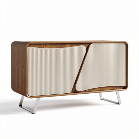 Szafka RTV w stylu nowoczesnym z drewna i tworzywa 120 x 40 x 75 cm